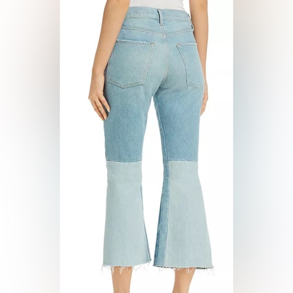 New Frame Le Panel Cropped Flare Hurley Denim Jeans - Picture 3 of 10